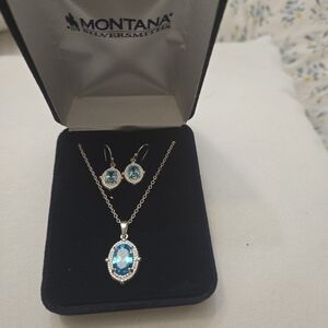 Montana Silversmiths Blue and Silver Necklace Set